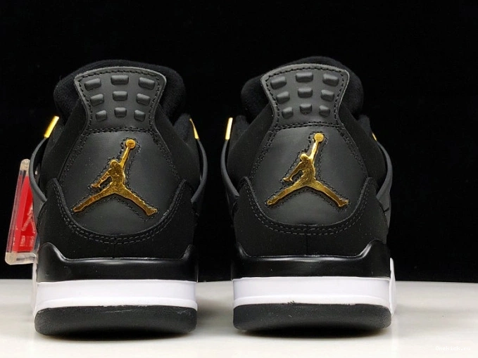 One Kick Jordan Royalty Air Black 4 Metallic Gold-White 308497-032 0814
